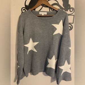 Grey Knit Star sweater